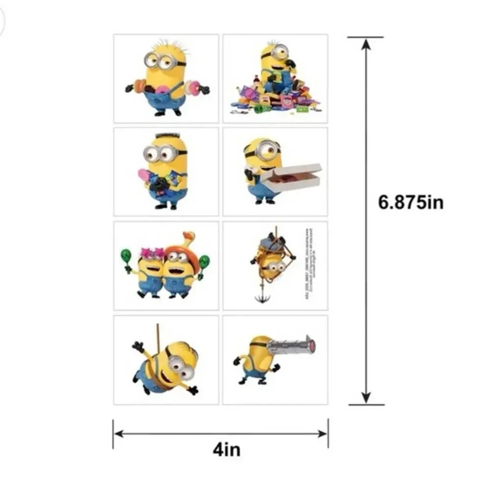 Minions Temporary Tattoos Lot party favors - Despicable Me 8 packs of 24 (192)